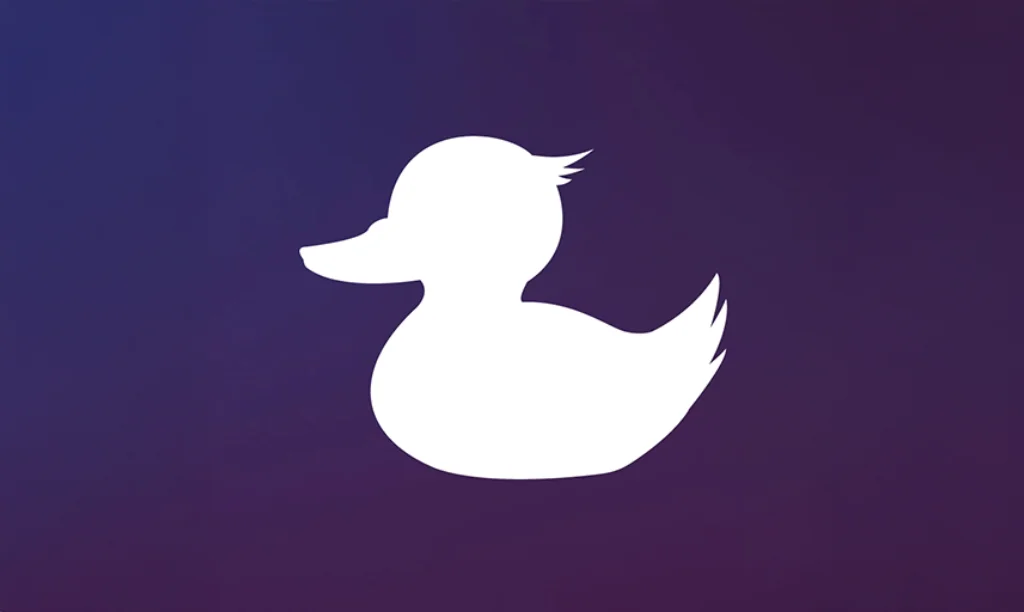 Logo du projet The Wise Duck Dev GPTs représentant un canard en caoutchouc audacieux et intrépide de profil avec des cheveux en piques sur la tête